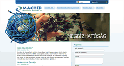 Desktop Screenshot of macher.hu